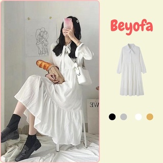Đầm Babydoll Nữ Tiểu Thư Nơ Ngực Dáng Suông 3 Tầng - Váy Đuôi Cá Tay Bồng Dáng Ulzzang Nữ Tính