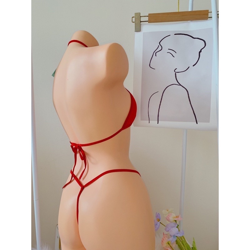 Bk041  - Bộ đồ lót lọt khe nhung quyến rũ cho nữ - Camluu99