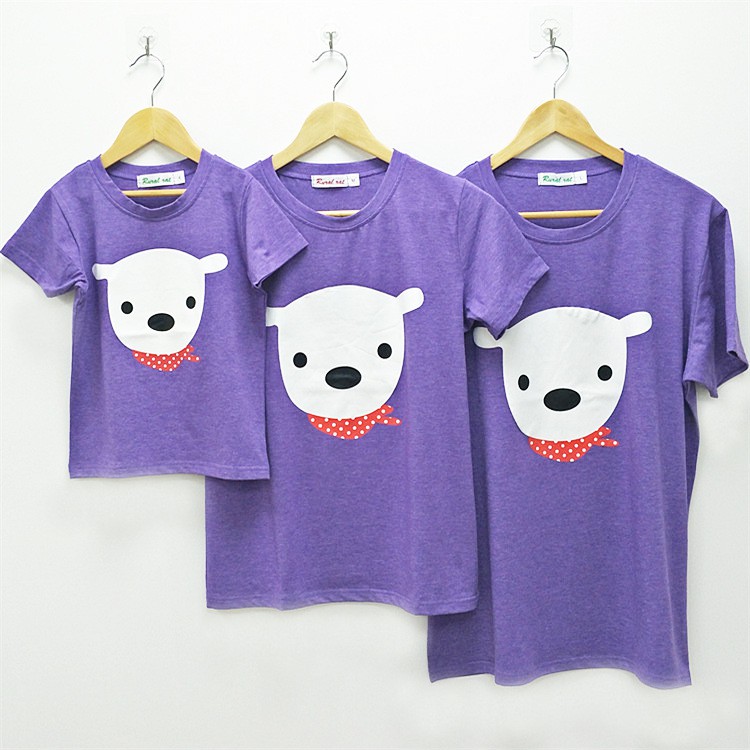 Áo gia đình Family Bear đẹp chất cotton co dãn 4 chiều đẹp