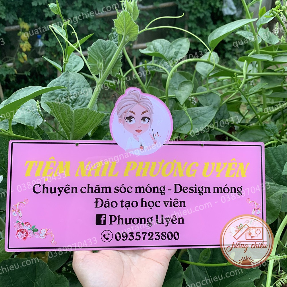 Bảng hiệu cho tiệm nail_ Bảng decor cửa hàng chăm sóc sắc đẹp_ Free thiết kế theo mẫu có sẵn