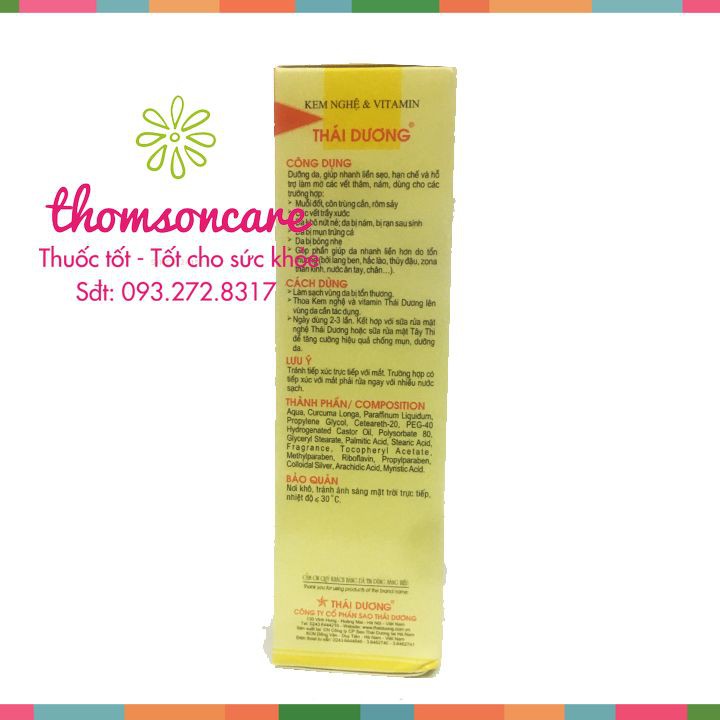 Kem nghệ và vitamin Thái Dương Nano Bạc - Giúp hết mụn, mờ thâm - Chính hãng Thái Dương | BigBuy360 - bigbuy360.vn