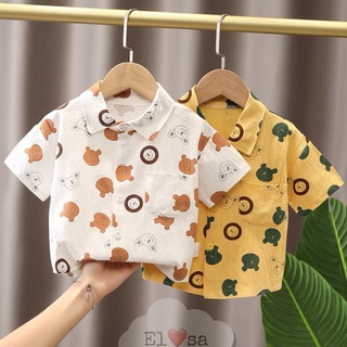 Sơ mi bé trai Hàn Quốc Form 9-19kg 📍 sơ mi đũi cho bé