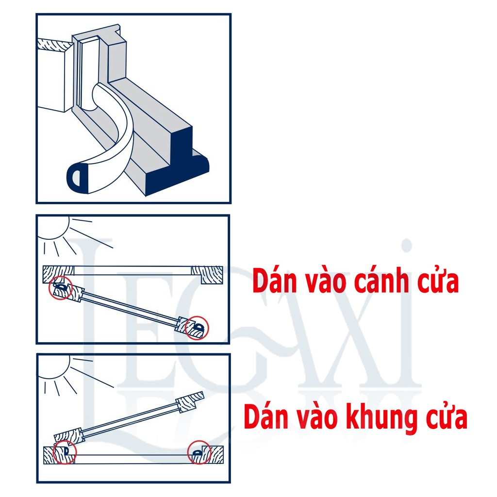 Ron Dán Lấp Kín Khe Hở Cửa Sổ Cửa Đi dày 6mm