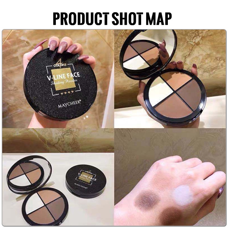 [Hàng mới về] Bảng phấn tạo khối bắt sáng sáng 4 màu thời trang trang điểm kháng nước lâu trôi | BigBuy360 - bigbuy360.vn