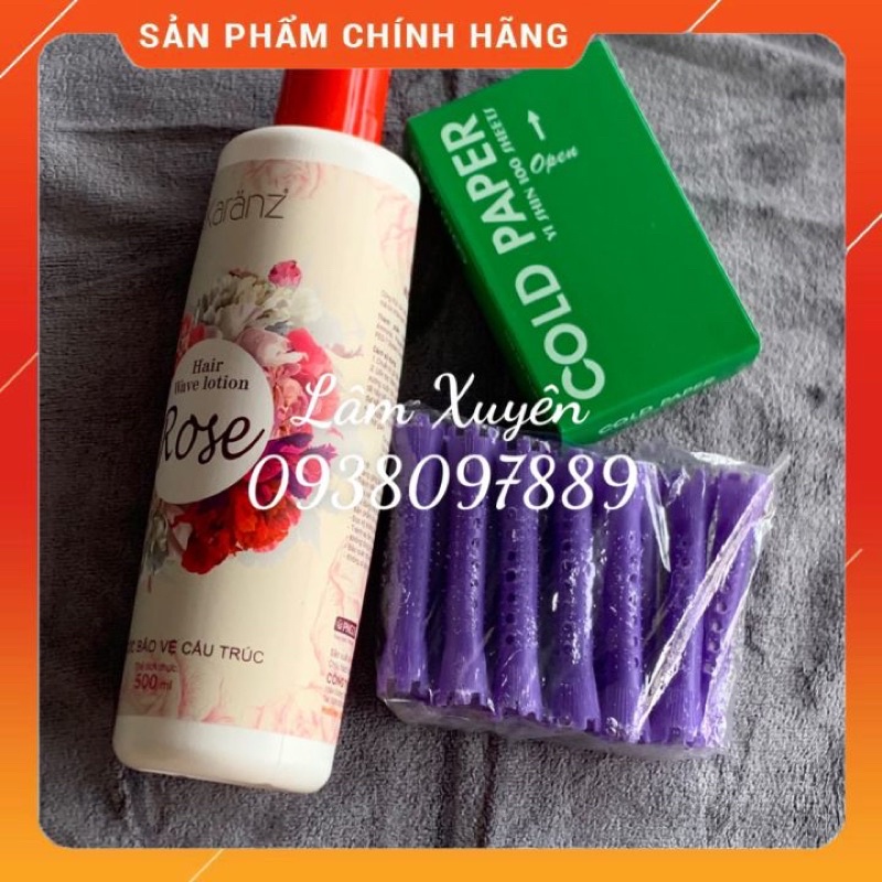 Thuốc uốn tóc xoăn KARANZ 500ml FREESHIP ROSE hương thơm, không nặng mùi amoniac, độ xoăn mạnh, lâu mất sóng giá rẻ