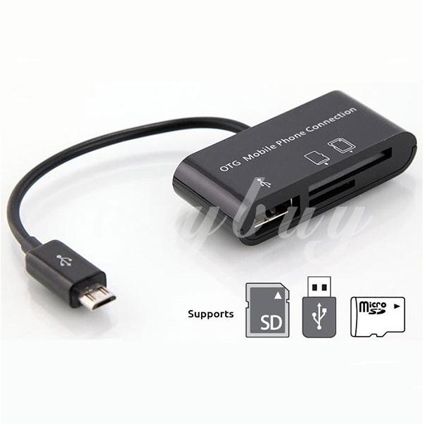 Đầu đọc thẻ nhớ OTG USB 2.0 SD / TF cho điện thoại Samsung Note 2 3