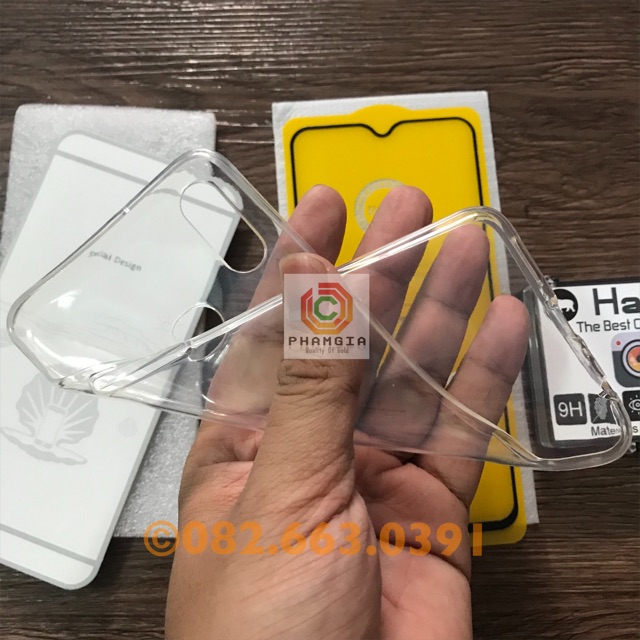 Combo ốp lưng silicon + kính cường lực full màn hình + cường lực camera Samsung galaxy A10S