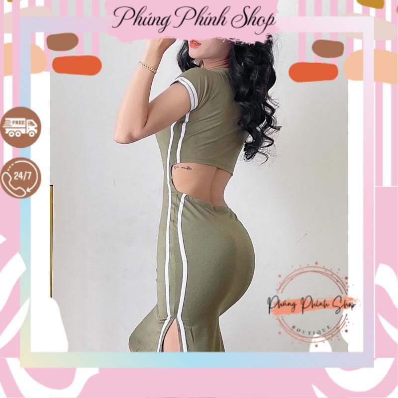 ĐẦM BODY XẺ TÀ KHOÉT EO SANG CHẢNH SEXY