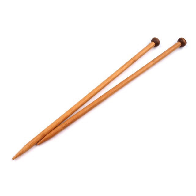 1 đôi Kim đan len bằng tre dài 25cm hoặc 35