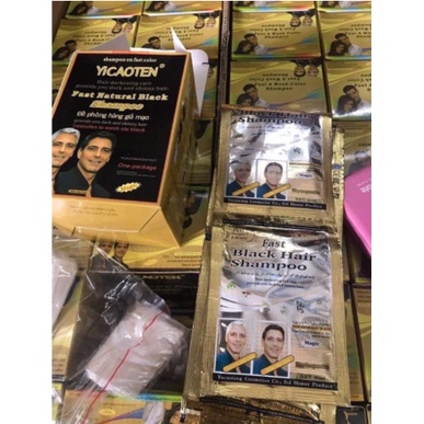 Gội đen tóc yicaotien hộp 10 gói