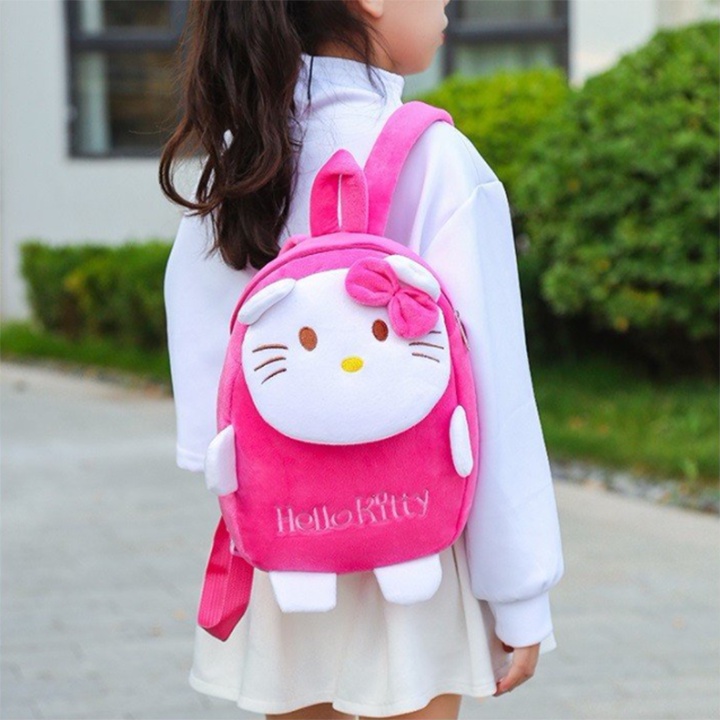 Balo Đi Học Mầm Non, Vải Lông Tuyết Siêu Mềm Cho Bé Đi Mẫu Giáo Size 23cm BALO-503