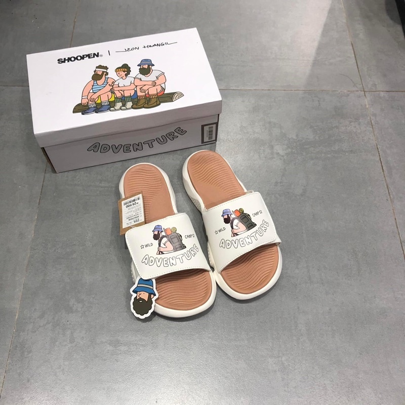 DÉP QUAI DÁN SHOOPEN X Jeon Hwang-il Camping Slide CHÍNH HÃNG DT SNEAKERS