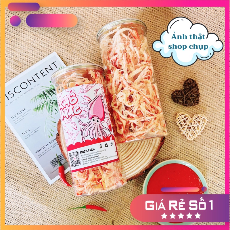 Mực sợi hấp nước dừa Eric's Food 1KG, loại ngon, thấm vị, ăn vặt Sài Gòn vừa ngon vừa rẻ