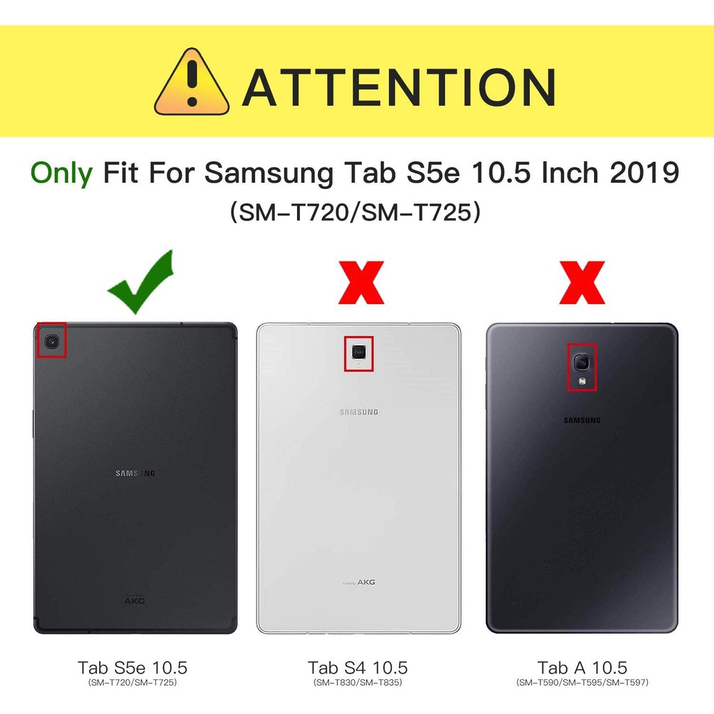 Bao Da Nắp Gập Cho Máy Tính Bảng Galaxy Tab S5E 2019 T720 T725 - Sm-T725 (Lte) 2019