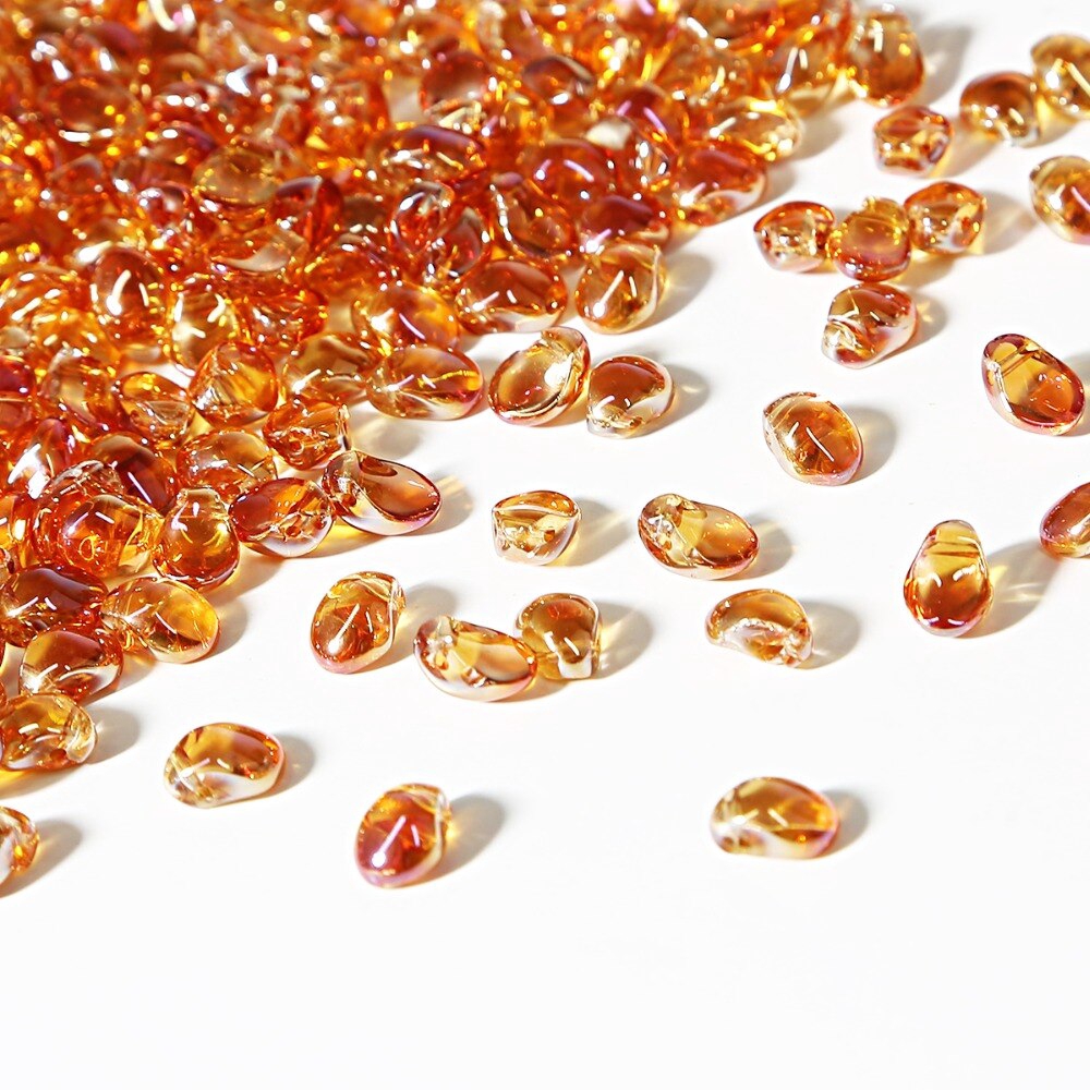 Set 50 hạt thủy tinh mịn phối màu hình giọt nước pha lê dùng làm vòng tay bông tai trang sức kẹp tóc thủ công 6x8mm