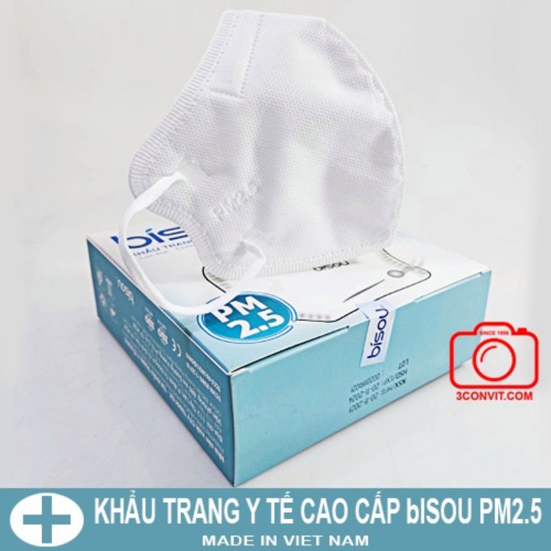 Hộp 10 chiếc khẩu trang y tế chống bụi mịn cao cấp PM2.5