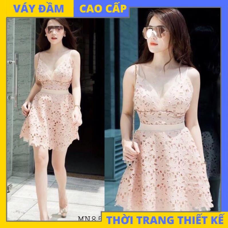 Váy hai dây váy dự tiệc váy ren xoè sang trọng đi chơi dạo phố siêu xinh [HÀNG THIẾT KẾ CAO CẤP]