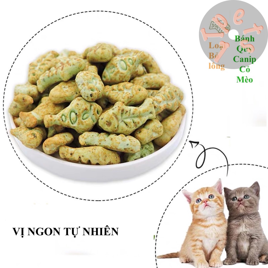 Bánh Quy Catnip Biscuits Tiêu Búi Lông &amp; Giảm Hôi Miệng Cho Mèo 40g