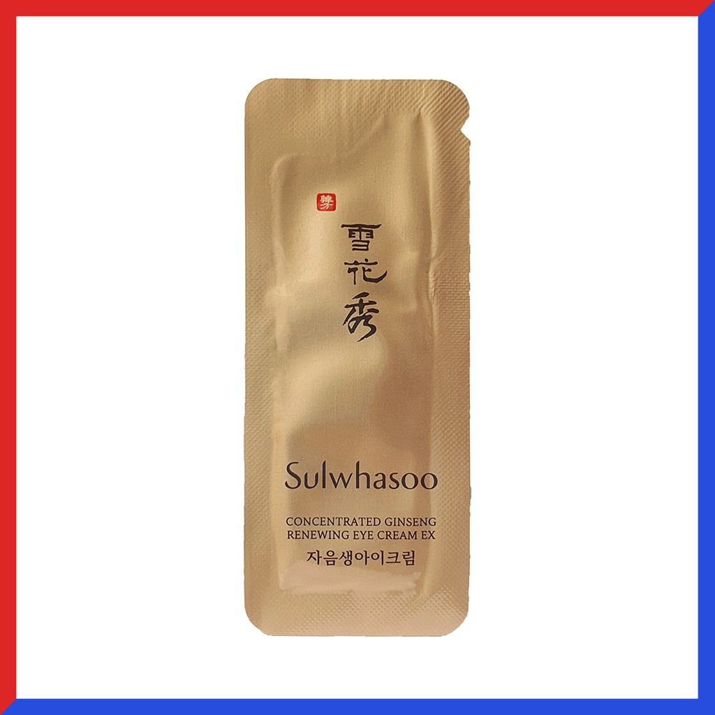 Gói Kem Mắt Sulwhasoo Concentrated Ginseng Renewing Eye Cream EX Sample 1ml