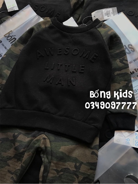 Bộ Nỉ Bé Trai NYC Nổi Răn Ri Primark