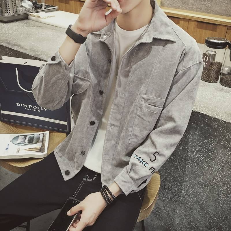 Áo Khoác Tay Dài Dáng Rộng Phong Cách Nhật Bản Thời Trang Xuân Thu Cho Nam Trung Niên