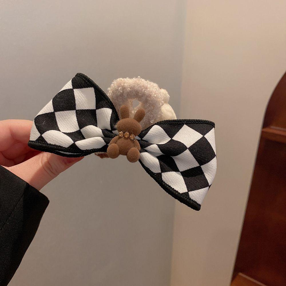 Kẹp Tóc Nơ Họa Tiết Kẻ Ô Dễ Thương Ngọt Ngào WMES15H Cho Nữ|Kẹp Tóc Hình Cá Mập Dễ Thương