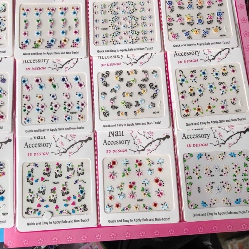 Sỉ Vỉ 12 Bộ Sticker Dán Móng Siêu Đẹp