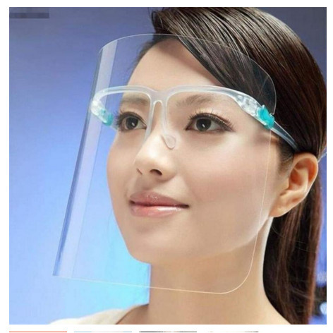 Tấm kính che mặt bảo vệ chống bắn nước bọt chống dịch chống bụi chống nắng có thể dùng đi xe máy ngoài trời
