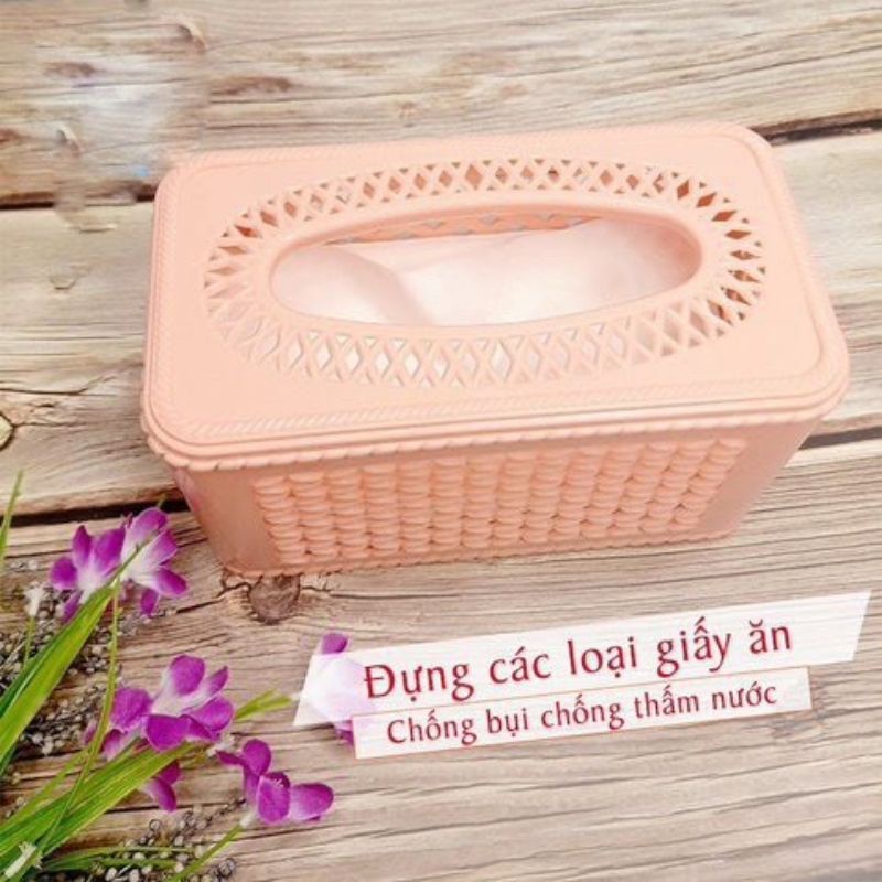 Hộp Đựng Giấy Giả Mây Cao Cấp Nhựa Việt Nhật - Gia Dụng Jumi