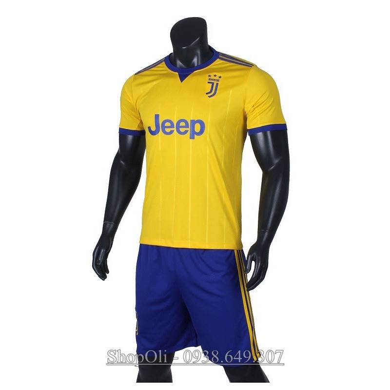 Quần áo đá banh Juventus vàng 2017-2018 sân khách