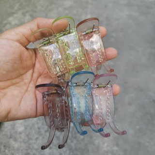 Kẹp tóc 3 răng đầu bầu màu trong (màu ngẫu nhiên)