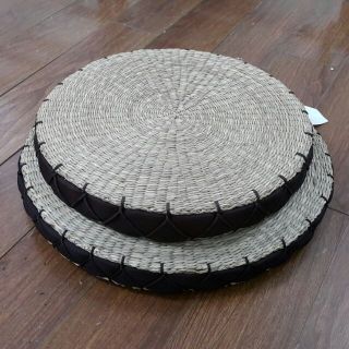 Đệm cói tròn ngồi thiền có mút êm mông