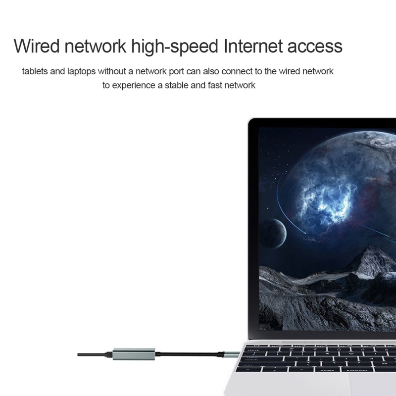 Cáp kết nối mạng LAN Ethernet chuyển đổi đầu USB Type-C sang RJ45 Gigabit hỗ trợ 10/100/1000Mbps
