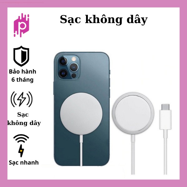 Sạc Không Dây MS [ BH 6 tháng ] hỗ trợ sạc nhanh cho IP 8 trở lên và các dòng máy hỗ trợ sạc không dây chuẩn Qi