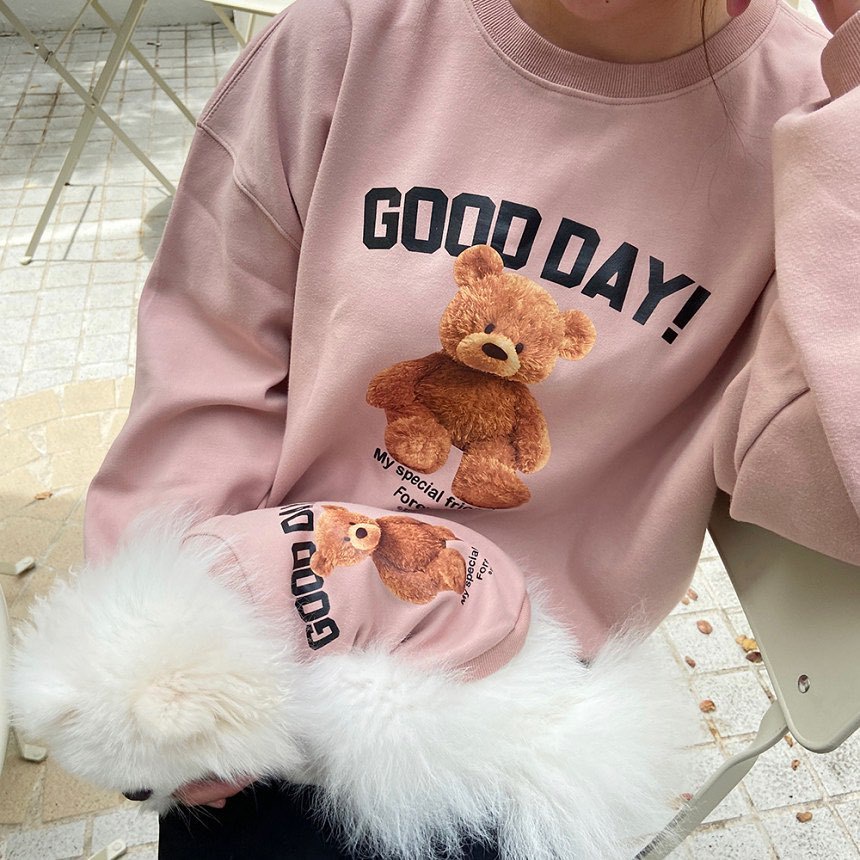 Áo khoác họa tiết gấu Teddy hoạt hình thời trang mùa đông cho thú cưng