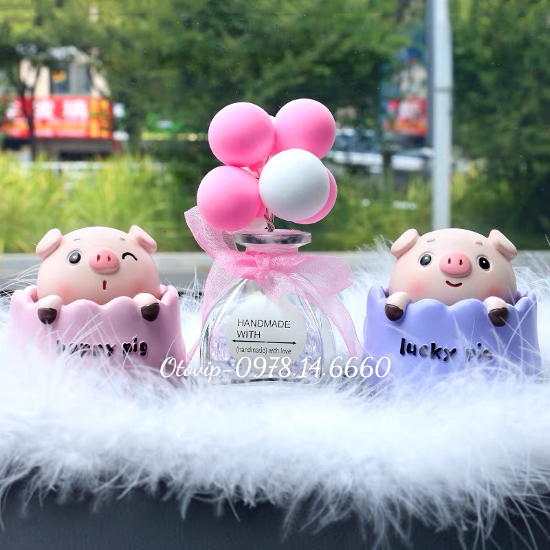 Chú heo trang trí taplo happy pig, lovely pig, sweet pig, lucky pig dễ thương