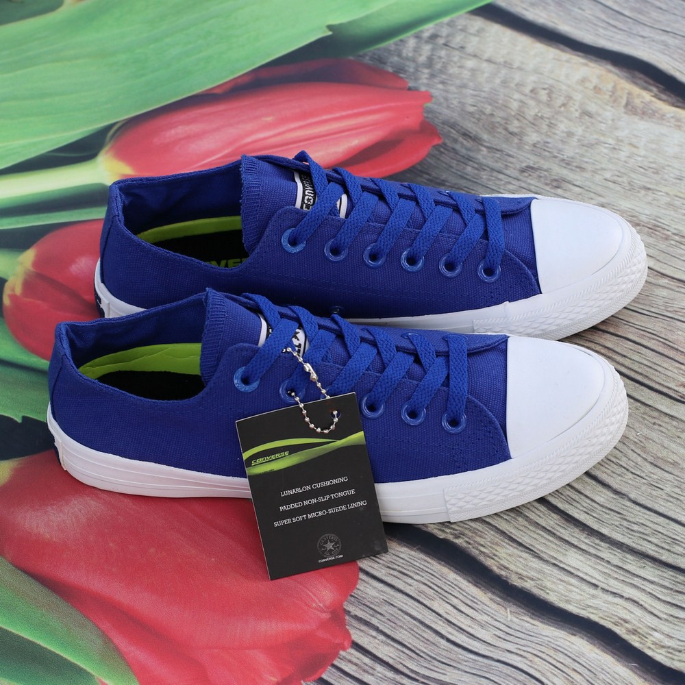 Giày Sneaker Chuck 2 Xanh Coban Nam Cổ Thấp