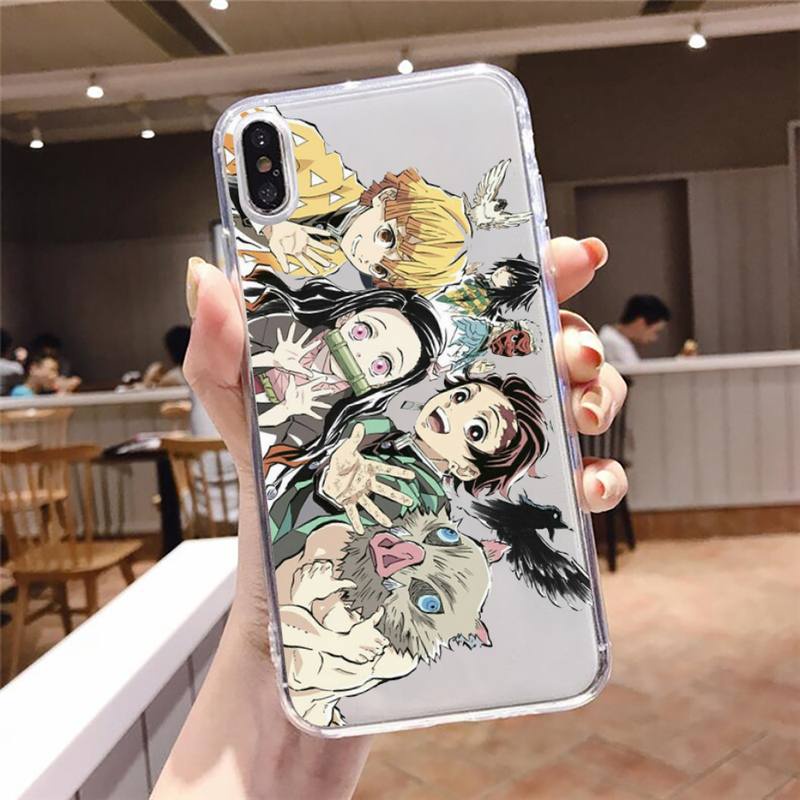 Ốp Điện Thoại Họa Tiết Kimetsu No Yaiba Cho Iphone Se 6 6s 7 8 11 12 Plus Mini X Xs Xr Pro Max