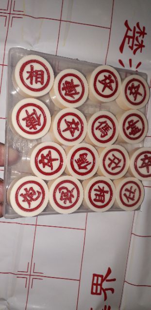 Bộ cờ tướng bằng nhựa mê ka đặc đường kính 27mm