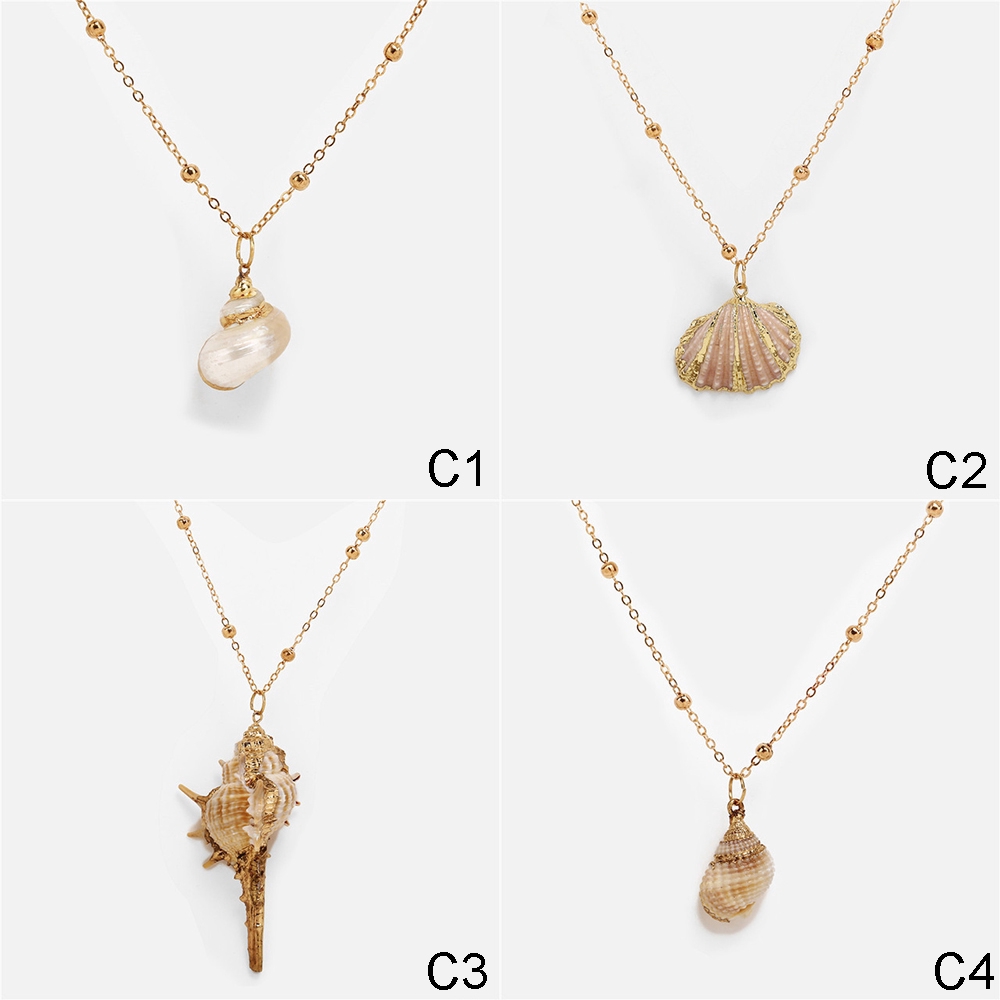 Vòng cổ hợp kim mặt vỏ sò nhiều kiểu dáng thời trang Hàn Quốc cho nữ