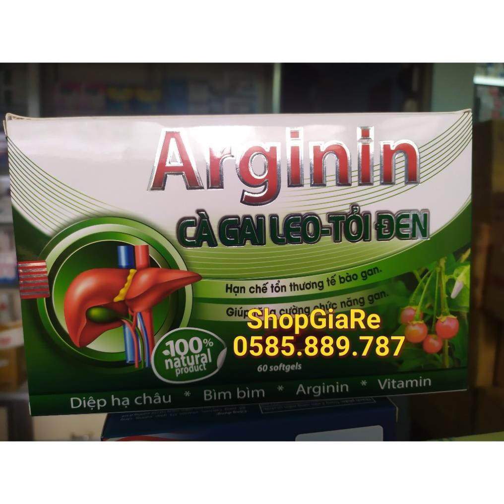 Arginin chứa cà gai leo, tỏi đen Viên uống bổ gan, mát gan Tăng cường chức năng gan