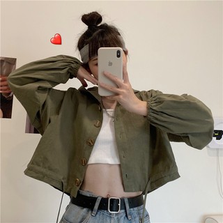 [SẴN] Áo khoác nữ croptop Ulzzang AKV4
