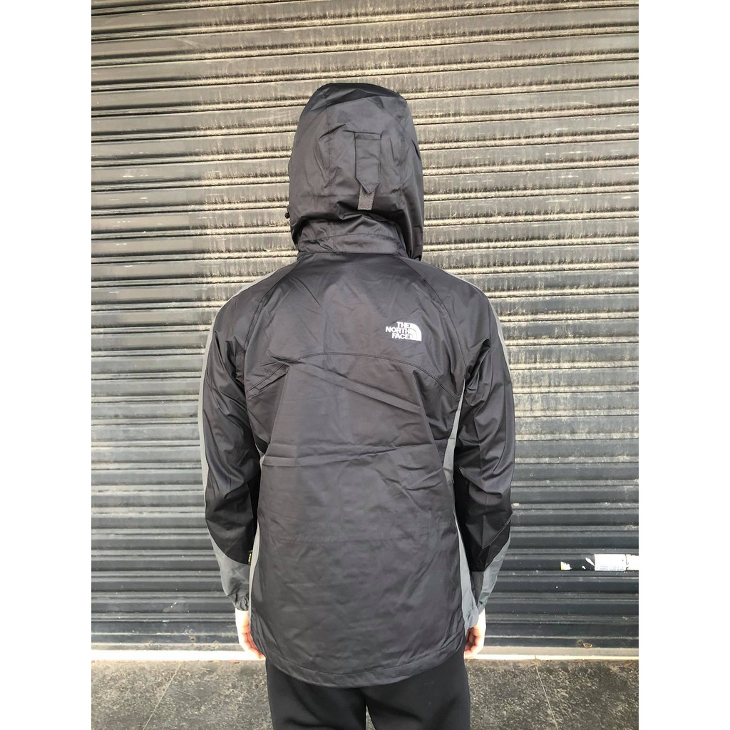 Áo khoác dù The Nothface 2 lớp cao cấp màu đen phối xám