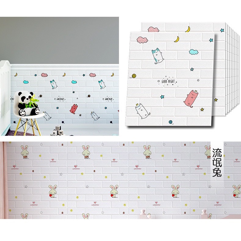XỐP DÁN TƯỜNG HOẠT HÌNH DOREMON, HELLO KITTY LOẠI 1