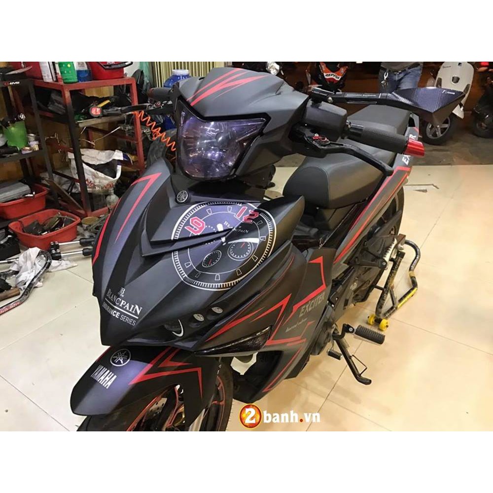 Tem trùm Exciter 150 đen nhám đồng hồ