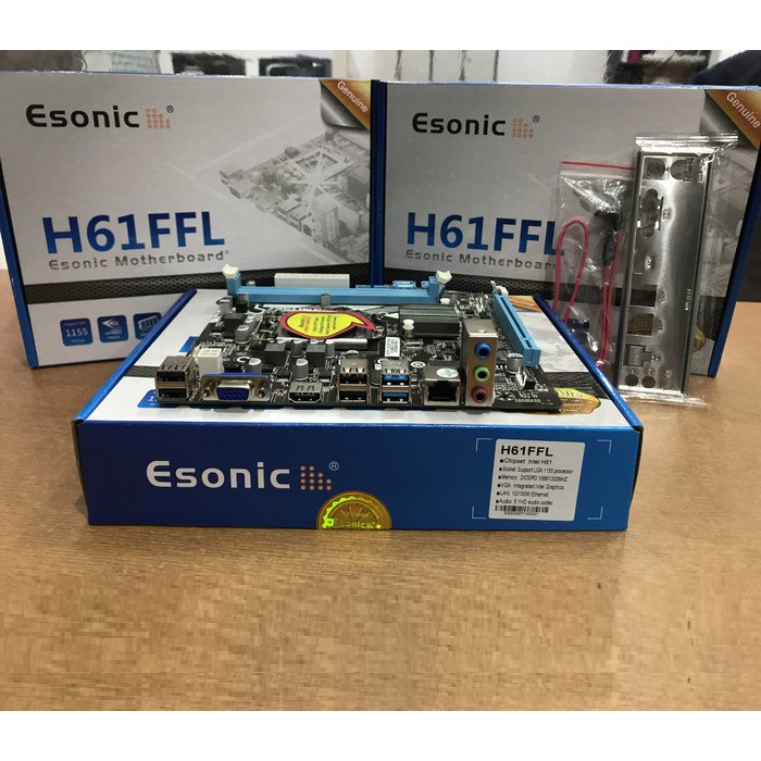 Bo Mạch Chủ Mainboard H61 Esonic Socket 1155 bảo hành 24 tháng