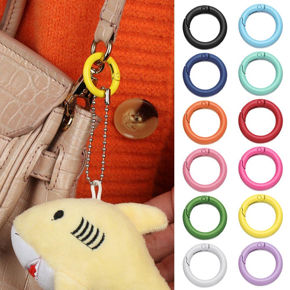 Bộ 10 Khóa Lò Xo Hình Tròn Nhiều Màu Sắc Dùng Kích Hoạt Cho Dây Nịt Túi Xách