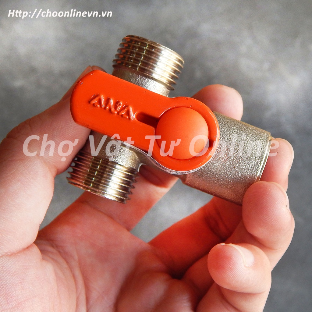 Van khóa nước chữ T 2 ren ngoài - 1 ren trong 21mm chính hãng ANA nhập khẩu Thái Lan/ BH 03 năm
