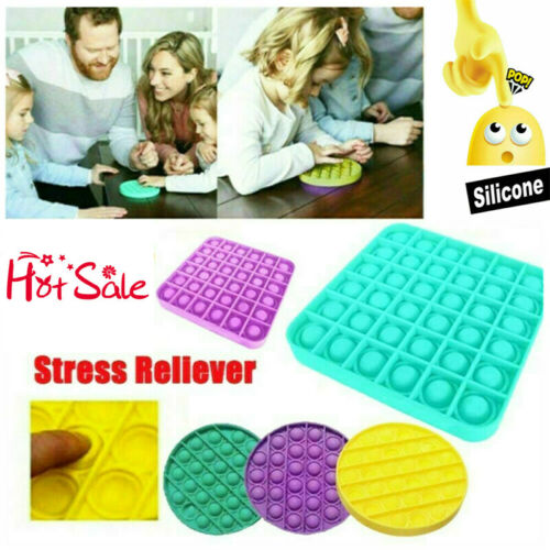 Pop Its Square Fidget Toy Push bubble stress relief kids pop it tiktok w/Box NW 