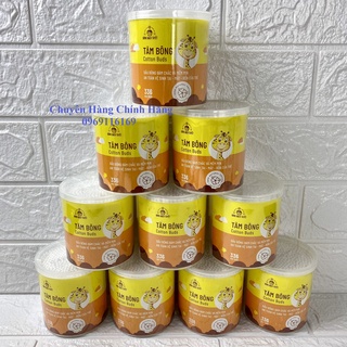 Tăm Bông Trẻ Em Merigo 336 Que Hộp Tròn Nắp Xoay - Tăm Bông Kotton Care For Kid HỘP TRÒN Bông Bạch Tuyết